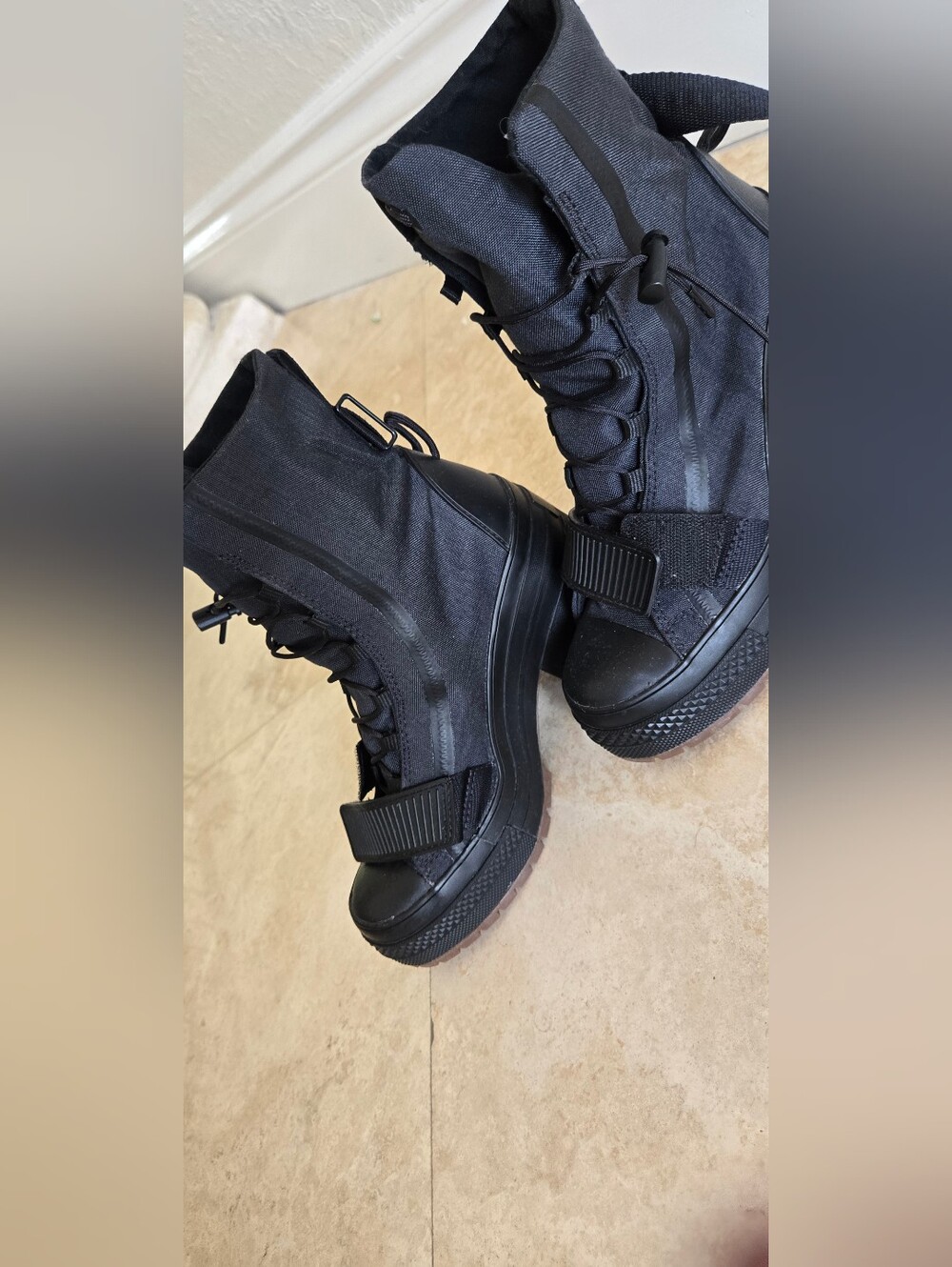 Converse Black High-Top Tactical Platform Boots